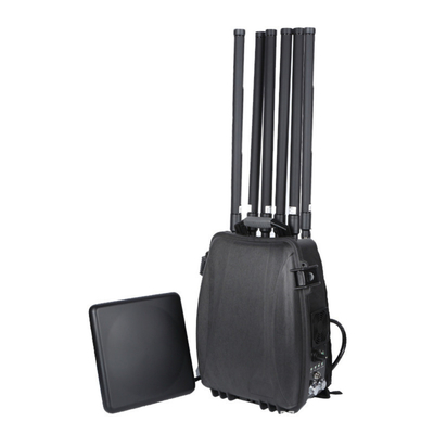 8-کانال با آنتن همه جهت و جهت 2KM فاصله تداخل ارتش و پلیس Backpack Drone Jammer