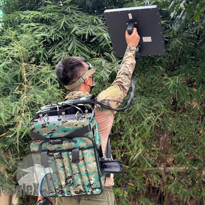 کوله پشتی پنهان کننده 2KM ~ 2.5KM ضد Drone Jammer بلوکر سیگنال