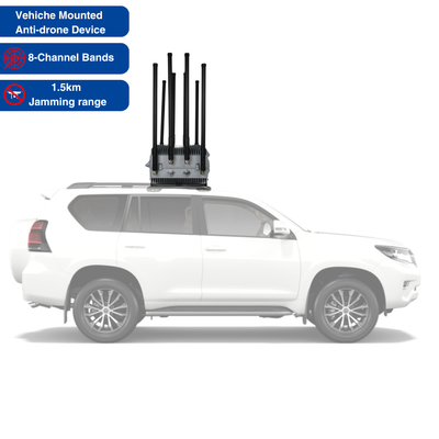 500-1500m Range Vehicle-Mounted Magnetic Drone Signal Jammer برای دفاع ضد FPV