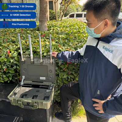 25MHz ~ 6GHz تمام باند ها کاوش چمدان FPV Drone Detector برای کنسرت، پلیس، سربازان، ماشین