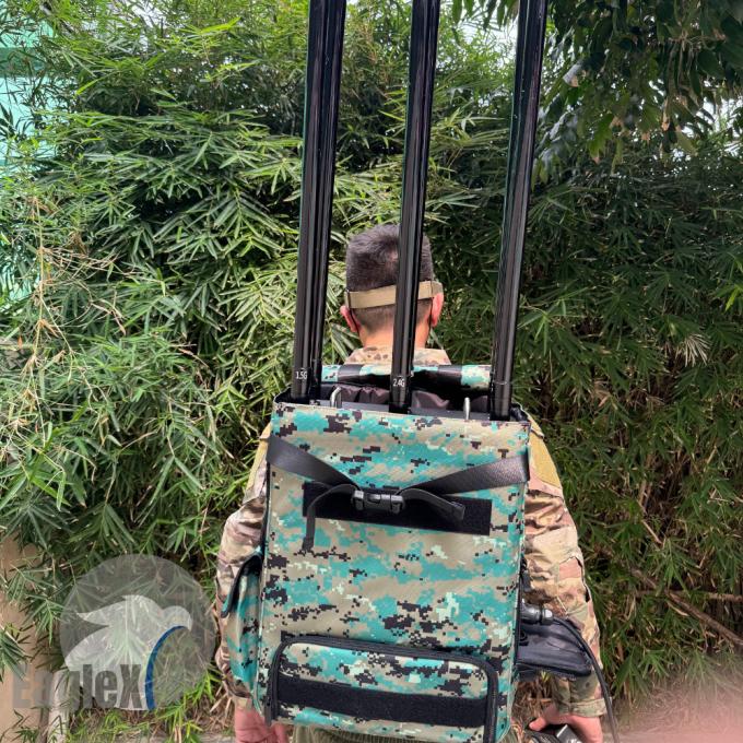 دوربين بلند مدت 6 کانال کوله پشتی بدون سرنشين جمر 2000M UAV جمر بدون سرنشين RF تقویت کننده 0