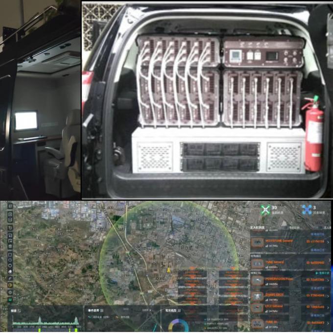SUV Vehicle Drone Jammer 8KM تشخیص FPV 3KM مقابله با راه حل ضد هواپیماهای بدون سرنشین 0