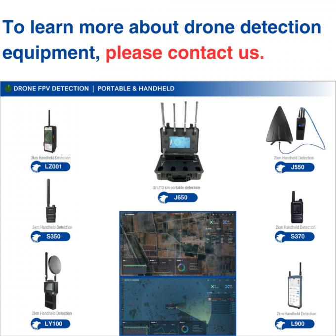 مینی استایل قابل حمل 3KM FPV DJI Drone Detector 400M 2.4G 5.2G 5.8G تشخیص دستی 4
