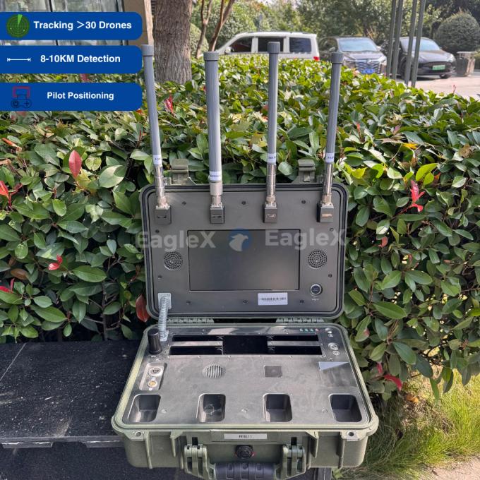 8 تا 10 کیلومتر FPV UAV Drone Detection Range Detector دستگیر بدون سرنشین با موقعیت گیری خلبان در زمان واقعی 1